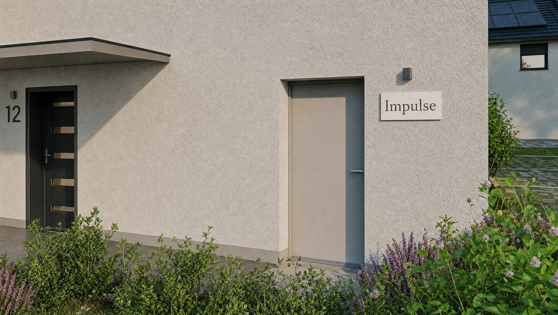 Entrée de la pièce indépendante au rez-de-chaussée